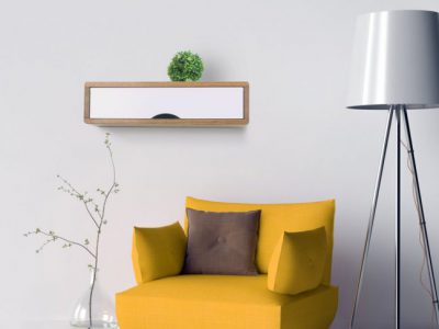 Antero Hardwood Floating Shelf, Modern Danish Wall Cabinet
