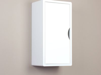 white floating cabinet