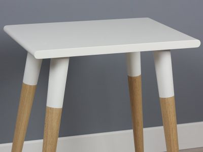 Blanca Sleek Modern Side Table, Hardwood End Table, Nightstand
