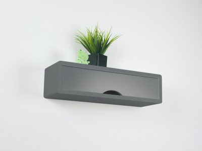 Slate Gray Contemporary Floating Shelf