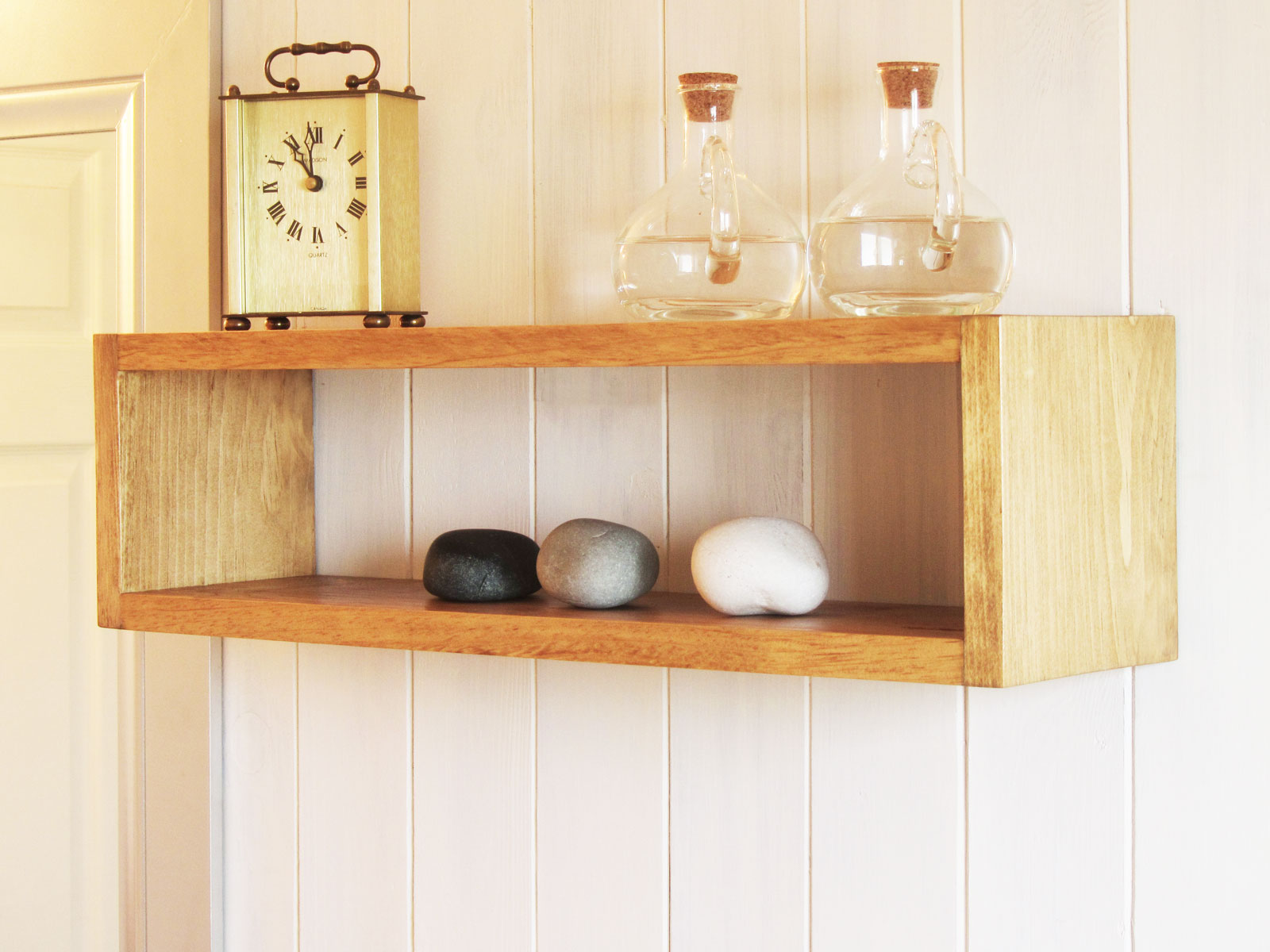 Floating Wood Cube Wall Mount Shelf