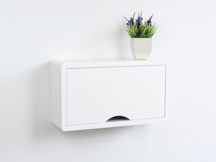 Mini White Floating Cabinet