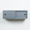 Grey Floating Shelf with Sliding Doors