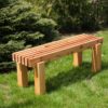 cedar slat bench