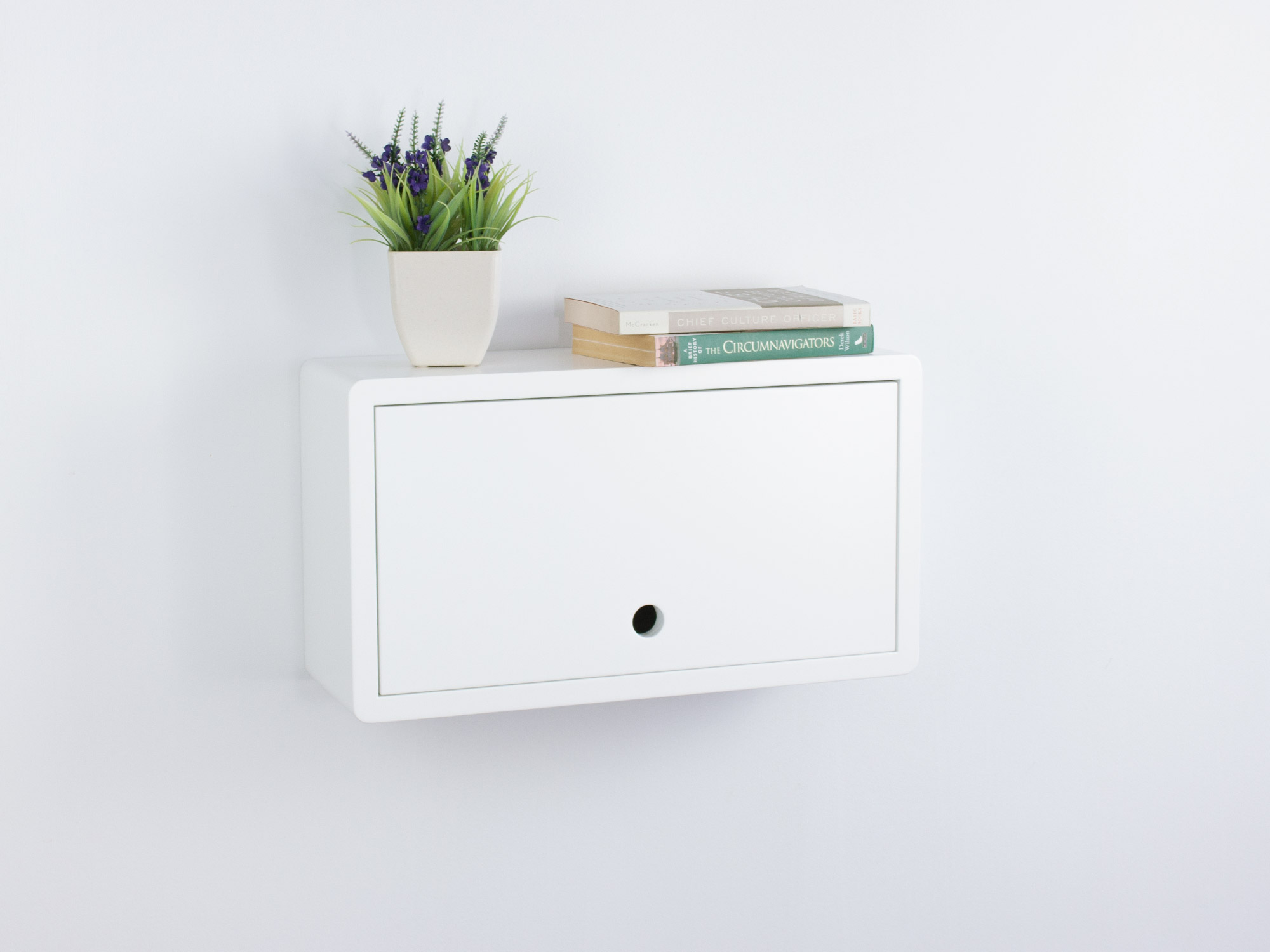 Small Floating White Cabinet