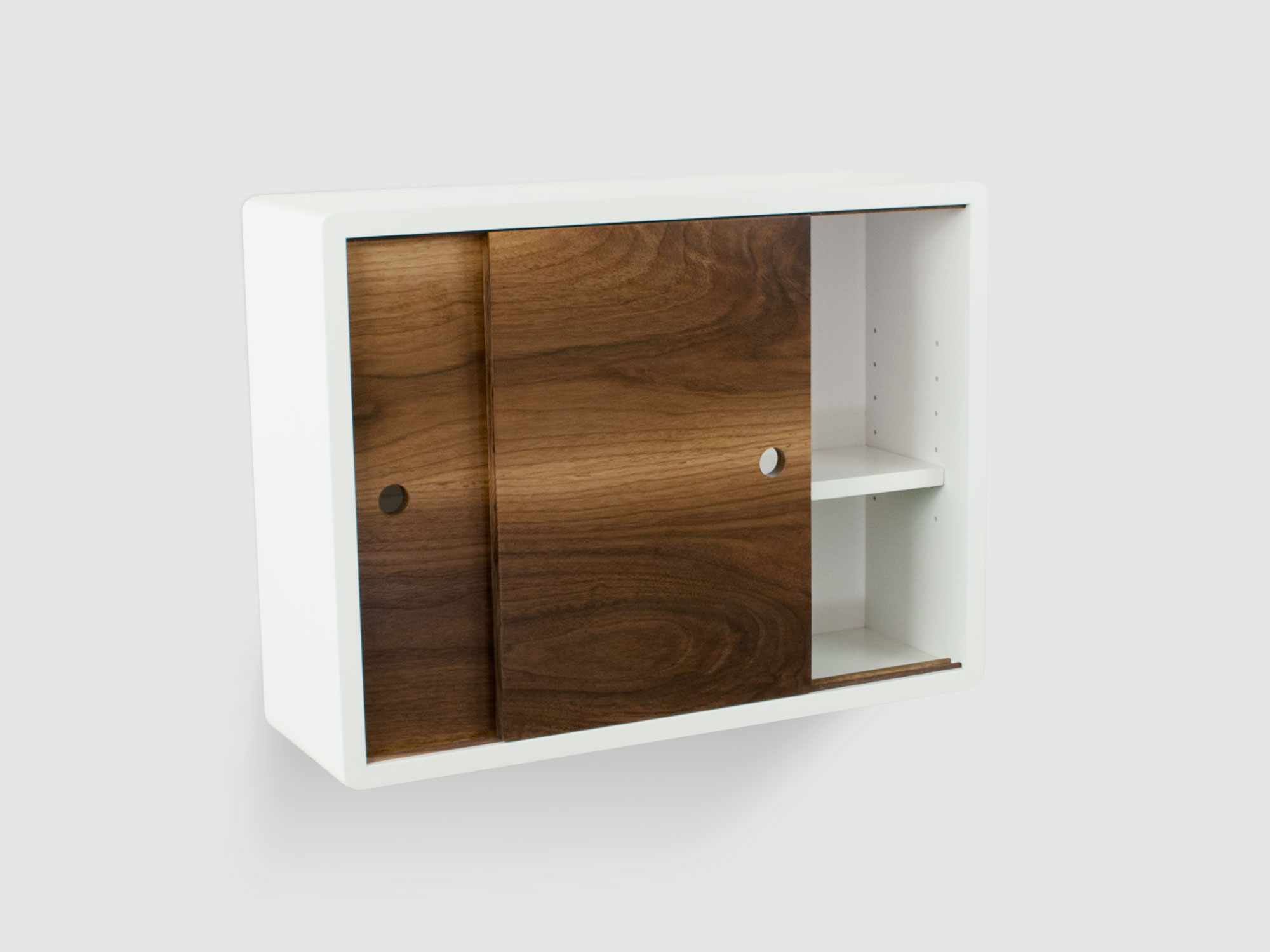 Premium Floating Cabinet with Sliding Doors, High End Finish Bathroom Storage Shelf